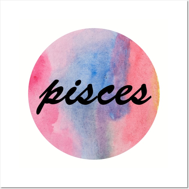 Pisces zodiac sign Wall Art by deadblackpony